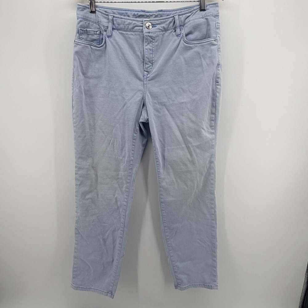 Tommy Bahama Boracay Beach Pants Womens 10x28 High Rise Ankle Light Blue Chino